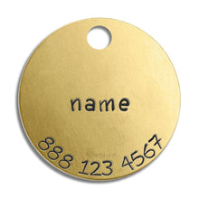 Load image into Gallery viewer, Large Tag - Gold Colour (with number)