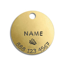 Load image into Gallery viewer, Small Tag - Gold Colour (with number)