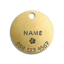Load image into Gallery viewer, Small Tag - Gold Colour (with number)