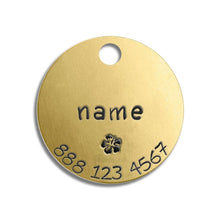 Load image into Gallery viewer, Small Tag - Gold Colour (with number)