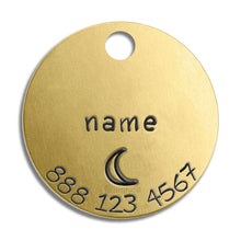 Load image into Gallery viewer, Large Tag - Gold Colour (with number)