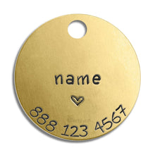 Load image into Gallery viewer, Large Tag - Gold Colour (with number)