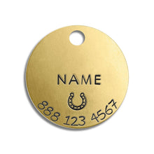 Load image into Gallery viewer, Small Tag - Gold Colour (with number)