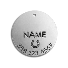 Load image into Gallery viewer, Small Tag - Silver Colour (with number)