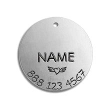 Load image into Gallery viewer, Small Tag - Silver Colour (with number)