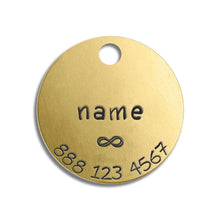 Load image into Gallery viewer, Small Tag - Gold Colour (with number)