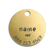 Load image into Gallery viewer, Small Tag - Gold Colour (with number)