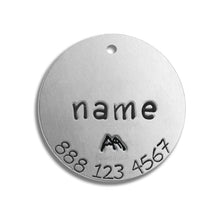 Load image into Gallery viewer, Small Tag - Silver Colour (with number)