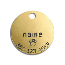 Load image into Gallery viewer, Small Tag - Gold Colour (with number)