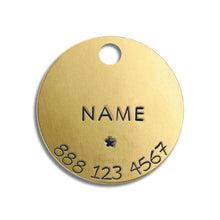 Load image into Gallery viewer, Small Tag - Gold Colour (with number)