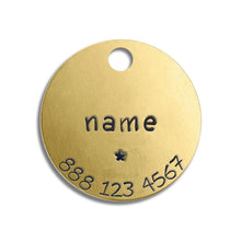 Load image into Gallery viewer, Small Tag - Gold Colour (with number)