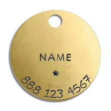 Load image into Gallery viewer, Large Tag - Gold Colour (with number)