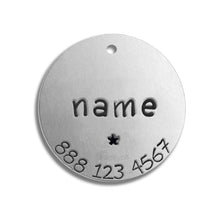 Load image into Gallery viewer, Small Tag - Silver Colour (with number)