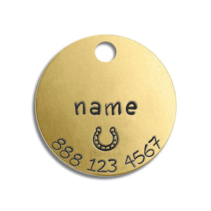 Small Tag - Gold Colour (with number)