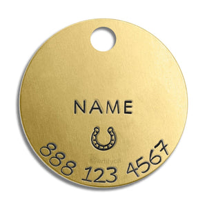 Large Tag - Gold Colour (with number)